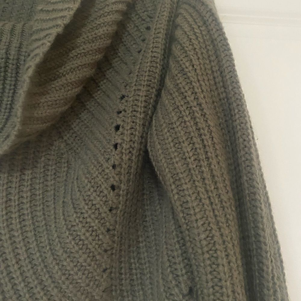 TOBI Olive Slouchy Knit Off-Shoulder Sweater - Picture 4 of 8